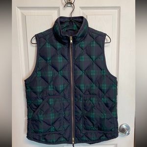 J Crew Factory Plaid Quilted Vest